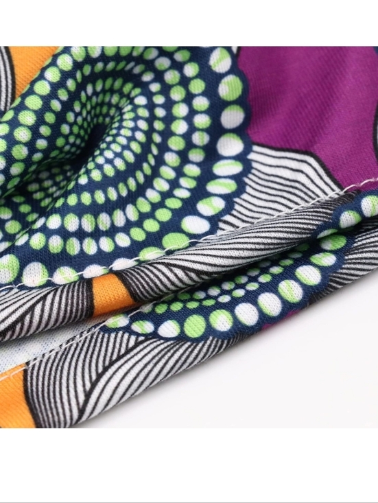 African Print Knot Turban Headwrap - Multi Color 5 PACK main image 4